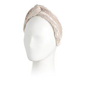 LELE SADOUGHI Ivory Faux Pearl Embellished Greta Headband